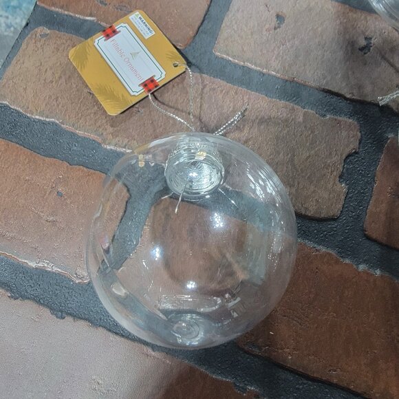 Set of 20 Clear Christmas Ornaments - Acrylic ~ Ready to Fill! 3" to 5" - Picture 2 of 6
